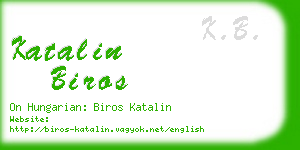 katalin biros business card